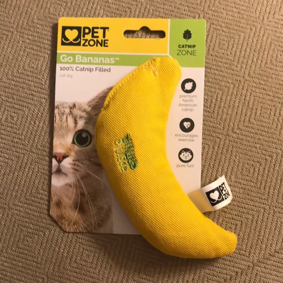 Pet Zone Cat Pet Zone Go Bananas Catnip Filled Banana Cat Toy